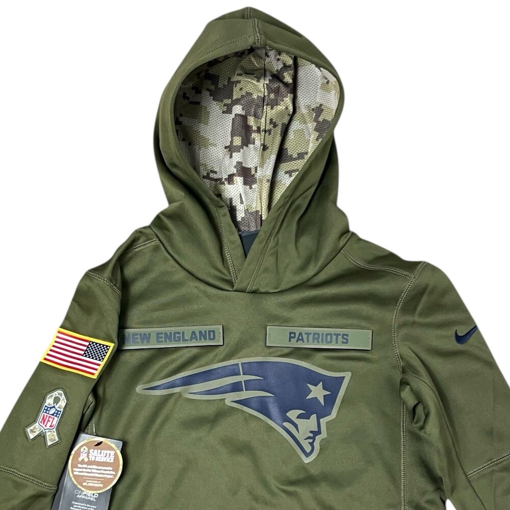 Nike New England Patriots Salute to‎ Service Green USA Football Hoodie